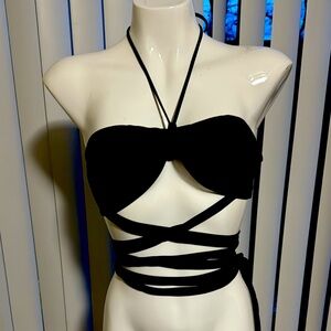 Black Women's Wrap Swimwear